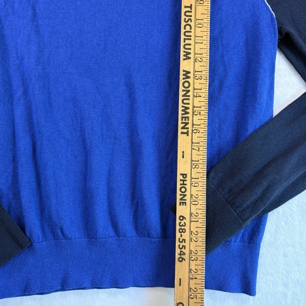 Banana Republic Men's Lightweight Raglan Sweater Blue Silk Cashmere Blend Casual